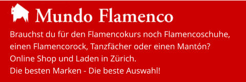 Brauchst du für den Flamencokurs noch Flamencoschuhe, einen Flamencorock, Tanzfächer oder einen Mantón? Online Shop und Laden in Zürich.  Die besten Marken - Die beste Auswahl!